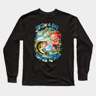 Joyful Boy Reeling in a Catch Long Sleeve T-Shirt